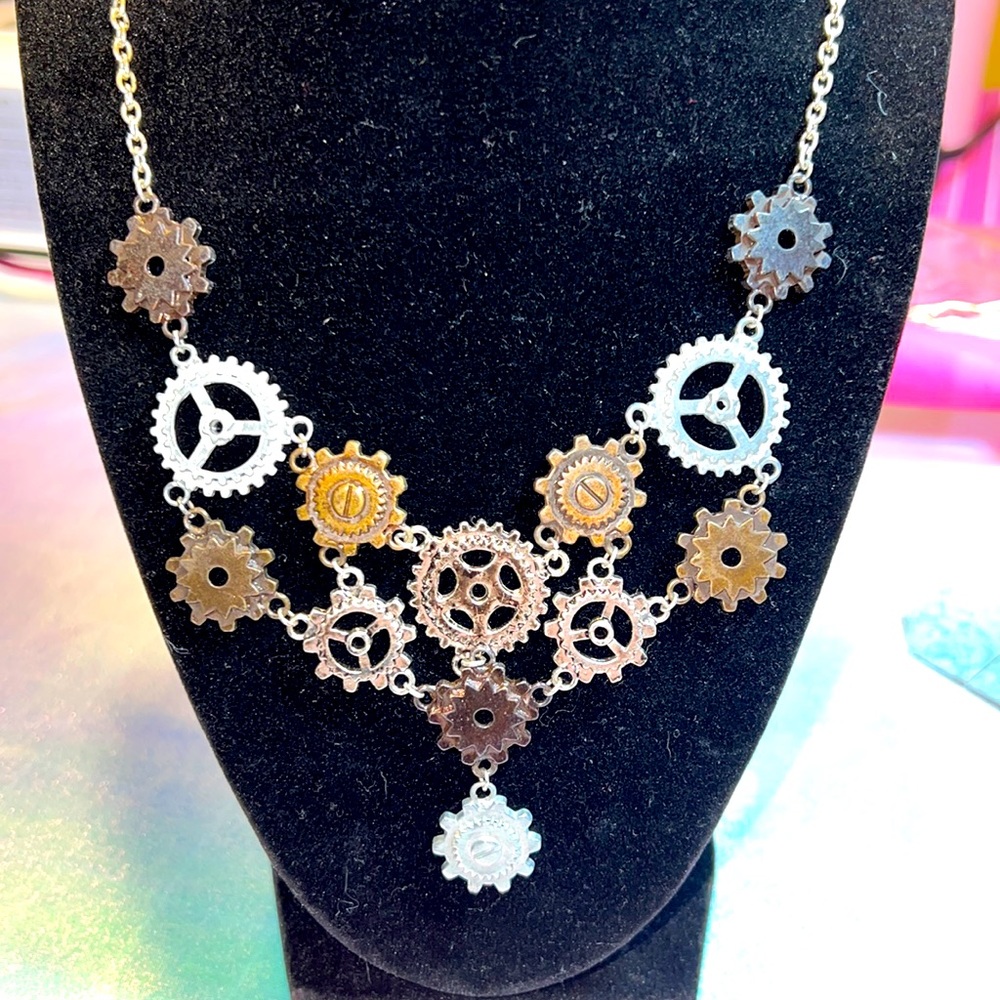 Steampunk 3 tone Necklace